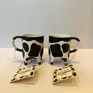 GANZ Not Just an Udder cow mug set of 2 new with tags